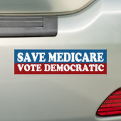 Red Medicare, stem democratische Bumpersticker (Op auto)