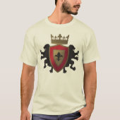 Red Medieval Lion Heraldry Amer. Apparel Organic T T-shirt (Voorkant)