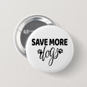 Red meer honden ronde button 5,7 cm (Voorkant /achterkant)
