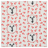 Red Megaphones Cheerleader Design Stof (Swatch)
