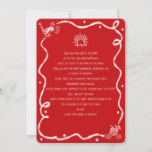 Red Mele Kalikimaka Photo Hand Drawn Christmas Feestdagenkaart (Achterkant)