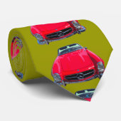 Red Mercedes Benz 300 SL Converteerbaar Stropdas (Opgerold)