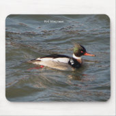 Red Merganser Mousepad Muismat (Voorkant)