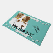 Red Merle Aussie & Dog Botten Grote Doormat Deurmat (Schuin)