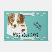 Red Merle Aussie & Dog Botten Grote Doormat Deurmat (Voorkant)