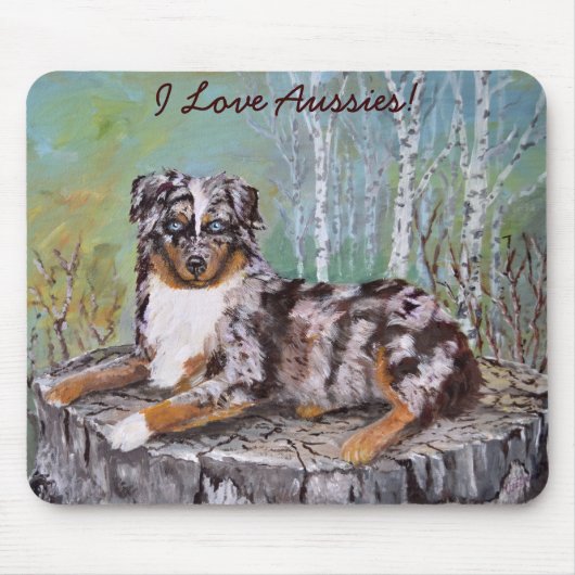 Red Merle Aussie - Mooie ventilator Muismat (Voorkant)