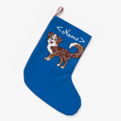 Red Merle Australian Shepherd Dog Kleine Kerstsok (Voorkant (Hangend))