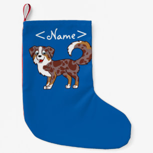 Red Merle Australian Shepherd Dog Kleine Kerstsok