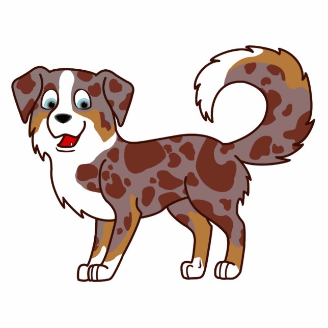 Red Merle Australian Shepherd Fotobeeldje Magneet (Voorkant)