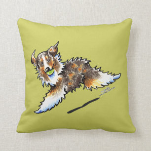 Red Merle Australian Shepherd Lets Play Kussen