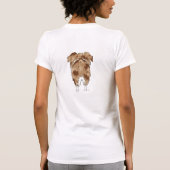 Red Merle Australian Shepherd mama T-shirt (Achterkant)