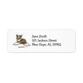 Red Merle Australian Shepherd speelt Etiket (Voorkant)