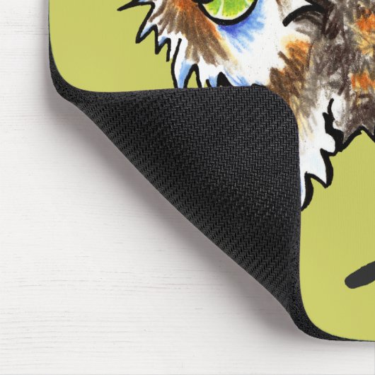 Red Merle Australian Shepherd speelt Muismat (Hoek)