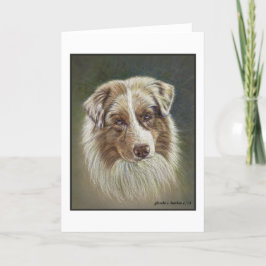 Red Merle Australian Shepherd Wenskaart Bedankkaart
