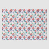 Red Mermaid Birthday Tissue Paper in White Tissuepapier (Voorkant)