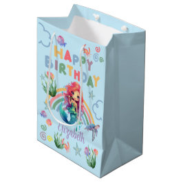 Red Mermaid Gift Bag in Blue Medium Cadeauzakje