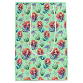 Red Mermaid Gift Bag in Green Medium Cadeauzakje (Achterkant)