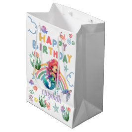 Red Mermaid Gift Bag in White Medium Cadeauzakje