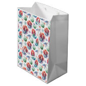 Red Mermaid Gift Bag in White Medium Cadeauzakje (Achterkant Gekanteld)