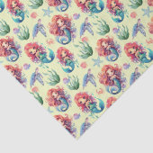 Red Mermaid Tissue Paper in Yellow Tissuepapier (Detail)