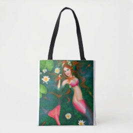 Red Mermaid Tote Bag