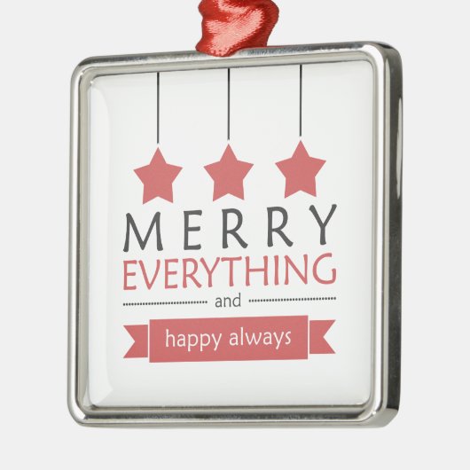 Red Merry Alles Holiday Metalen Ornament (Links)