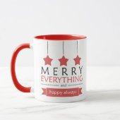 Red Merry Alles Holiday Mok (Links)