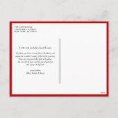 Red MERRY Bold Typografie Moderne Foto Kerstmis Feestdagenkaart (Achterkant)