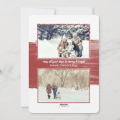 Red Merry & Bright Waterverf Vaste kaart (Achterkant)