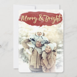 Red Merry & Bright Waterverf Vaste kaart