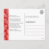 Red Merry Calligraphy - vertical Photo white type Feestdagenkaart (Achterkant)