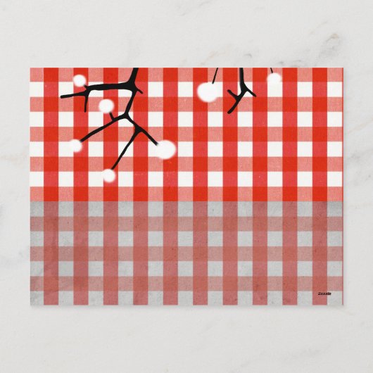 Red Merry Christmas Briefkaart (Achterkant)