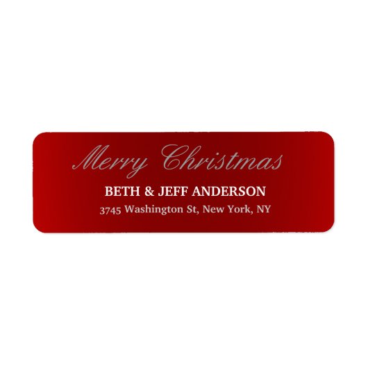 Red Merry Christmas Familie vakantie lakens van Etiket (Voorkant)