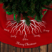 Red Merry Christmas Familienaam Roots Kerstboom Rok
