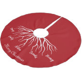 Red Merry Christmas Familienaam Roots Kerstboom Rok (Gekanteld)