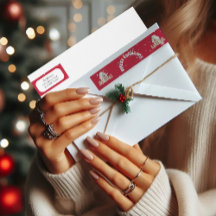 Red Merry Christmas Graffiti Retouradres