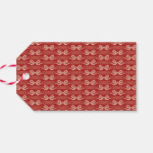 Red Merry Christmas Holiday Bow Gift Label Cadeaulabel (Achterkant Horizontaal)