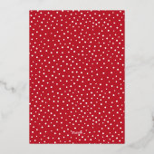 Red Merry Christmas Script Foto Folie Feestdagenkaart (Achterkant)