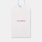 Red Merry Christmas uw logo bedrijf Cadeaulabel (Achterkant)