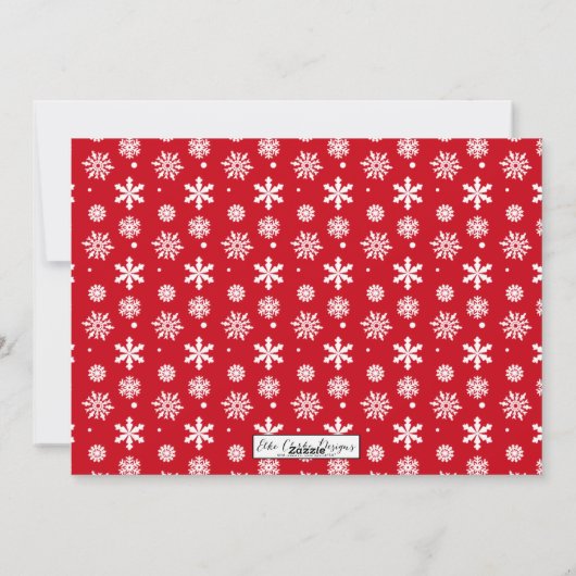 Red Merry en Bright | Vakantieknopkaart Feestdagenkaart (Achterkant)