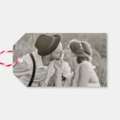 Red Merry en getrouwde Pas getrouwd Gift Labels Cadeaulabel (Achterkant Horizontaal)