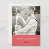 Red Merry en getrouwde Pas getrouwd Holiday-fotoka Feestdagenkaart (Achterkant)