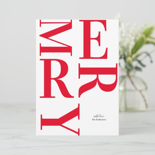 Red Merry Happy Holiday (Staand voorkant)