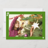 Red Merry kerst 2 Fotokaart Feestdagenkaart (Achterkant)