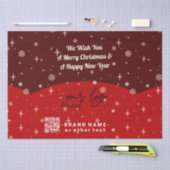 Red Merry kerst Business Logo QR code Tissue P Tissuepapier (Craft)
