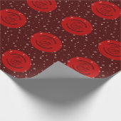 Red Merry kerst Business Logo Snowflake Cadeaupapier (Hoek)