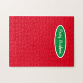 Red Merry kerst Frustratie Legpuzzel (Horizontaal)