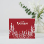 Red Merry kerst/Happy Nieuwjaar Briefkaart (Staand voorkant)