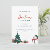 Red Merry kerst Kaart (Staand voorkant)