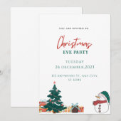 Red Merry kerst Kaart (Voorkant / Achterkant)